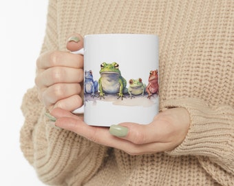 Cute Toad Mug | Toad Coffee Mug | Watercolor Toads Mug