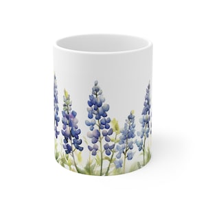 Wunderschöne Bluebonnets Tasse | Bluebonnet Kaffeetasse | Aquarell Bluebonnets Tasse