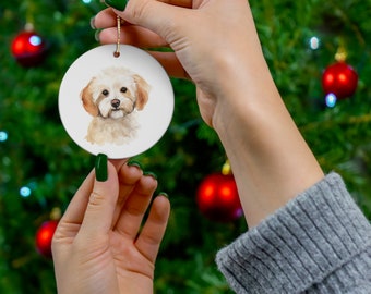 Marvelous Maltipoo Ornament | Maltipoo Porcelain Ornament