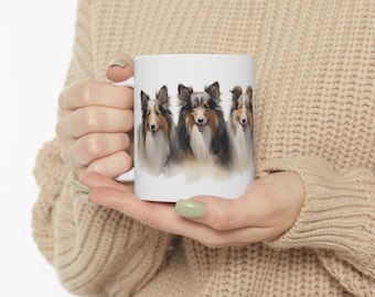 Watercolor Sheltie Coffee Mug | Cute Dog Lover Gift