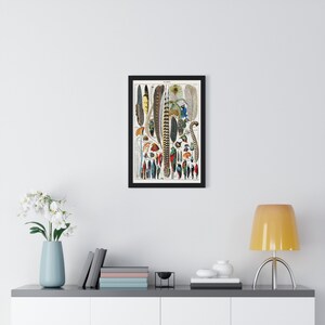 Premium Framed Poster of Plumes by Adolphe Millot