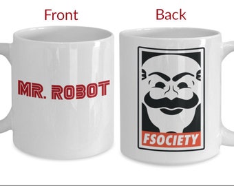 Mr. robot, coffee mug, fsociety, coffee cup, control is an illusion, pentest, cybersecurity