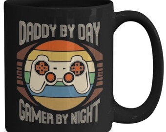 Daddy by day gamer by night, coffee mug, gift for new dad, father to be gifts