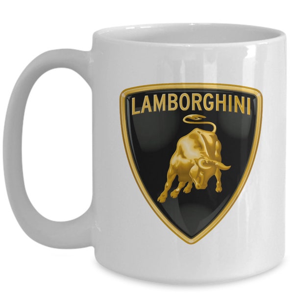 Lamborghini, coffee mug, lamborghini cup, lamborghini gift, lamborghini accessories, coffee cup