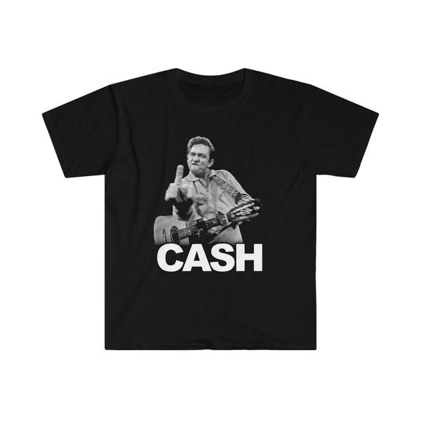 Johnny cash shirt, finger t-shirt, middle finger Johnny cash, iconic Johnny Cash photo