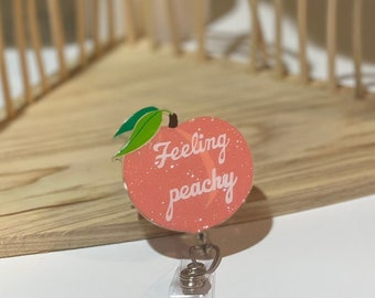 Feeling Peachy badge reel