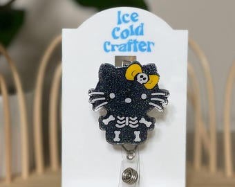 Hello Kitty Skeleton badge reel