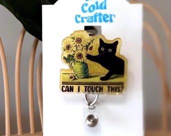 Cat Vase badge reel