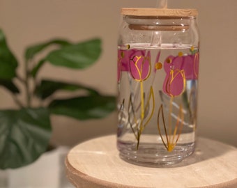 Cold color-changing Tulips- Glass can cup