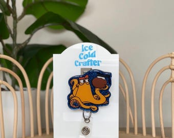 Caffeine Octopus badge reel