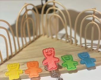 Glow in the dark Sour-Candy-Kid badge reel