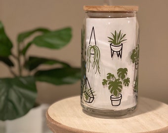 Indoor Plants- Glass can cup