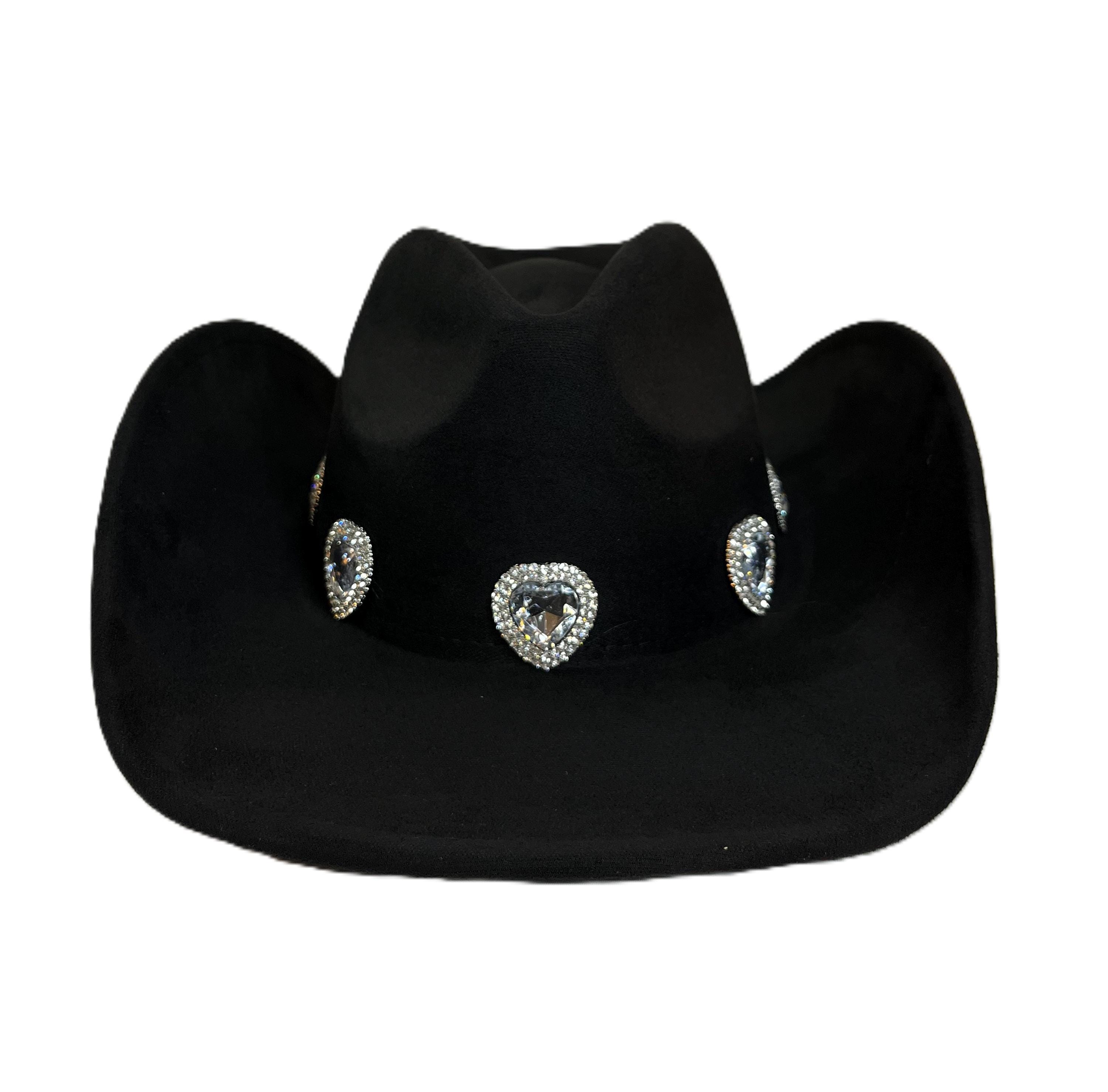 Rhinestone Cowboy Hat Black - Etsy display picture 3