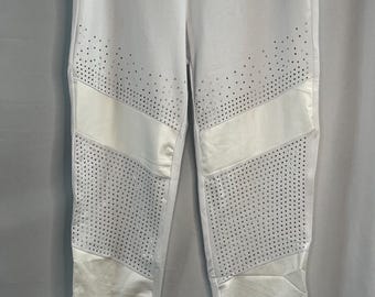 Rhinestone Embellished Yoga Pants - Leggings