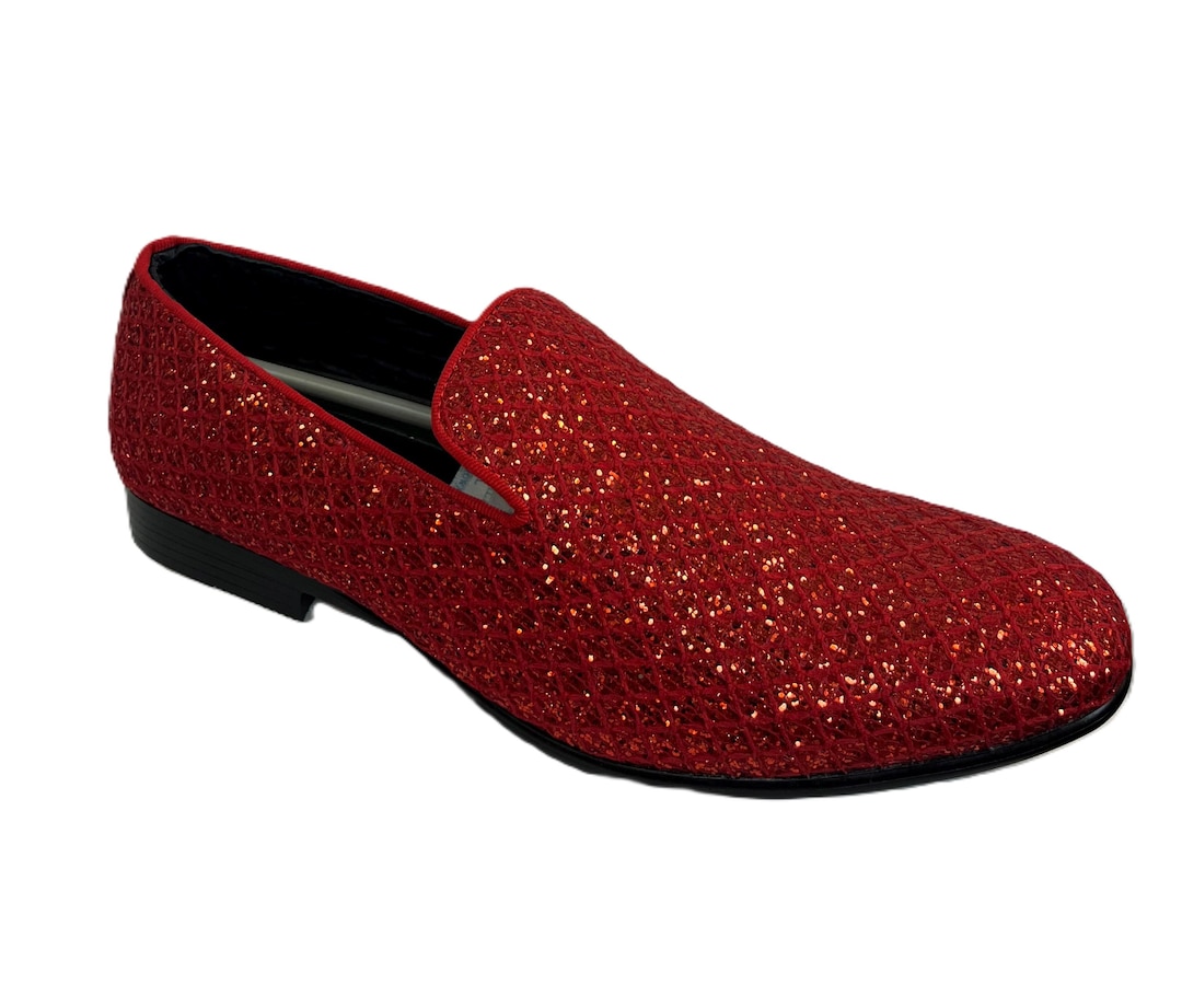 Bolano Men\'s Red Spiked Slip-On Loafers s-l400.jpg main image 2