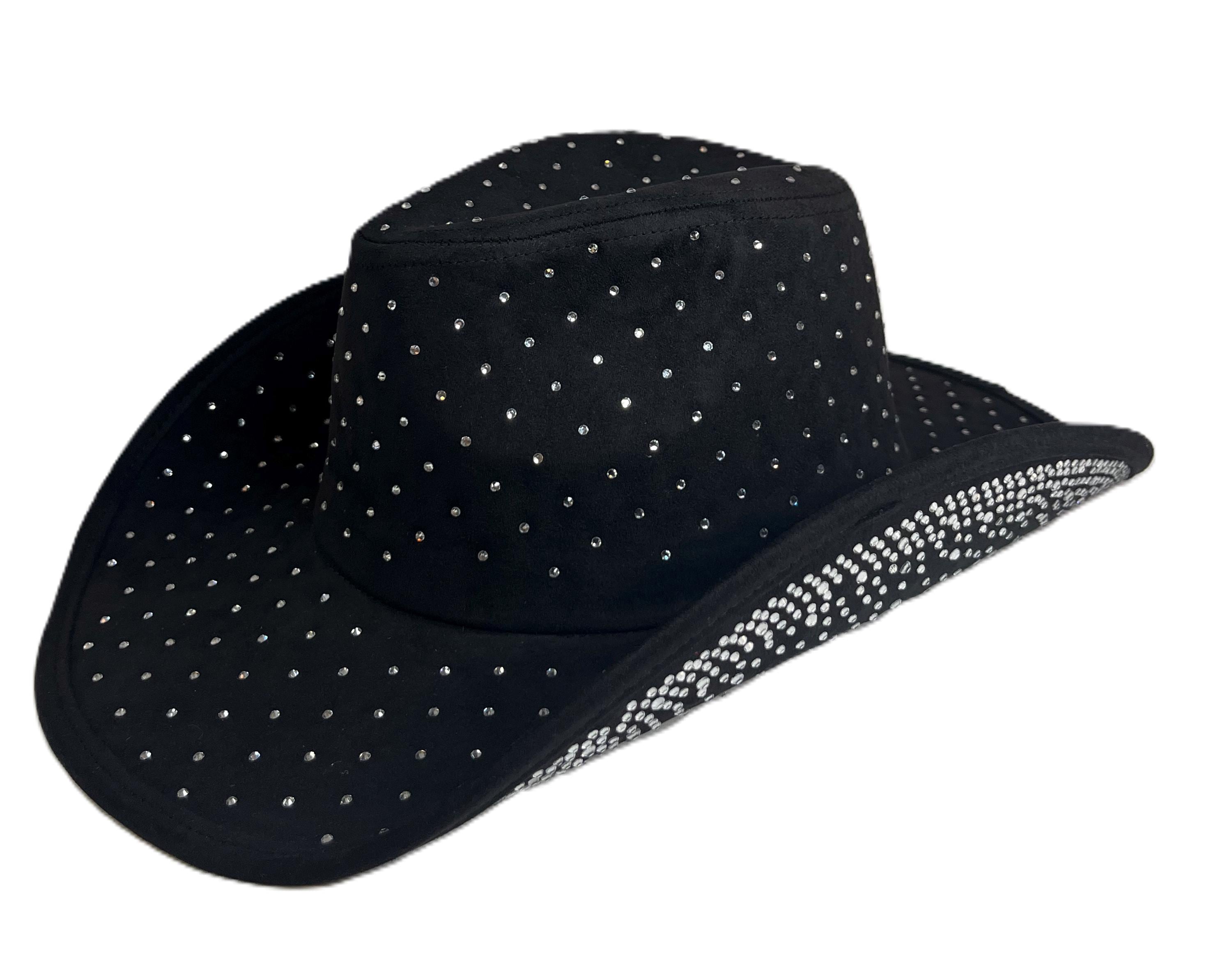 Rhinestone Embellished Cowboy Hat – Western Style Cowboy Hat for Women & Men, Sparkly Rodeo Hat, Country Concert Hat, Glam Cowgirl Hat