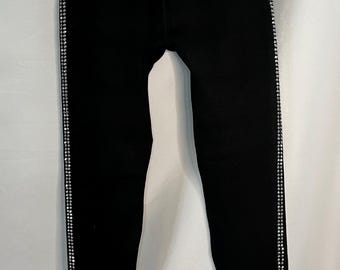 Black Leggings - Rhinestone Leggings