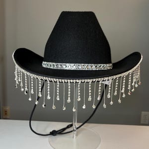 Black Felt Bling Cowboy Hat
