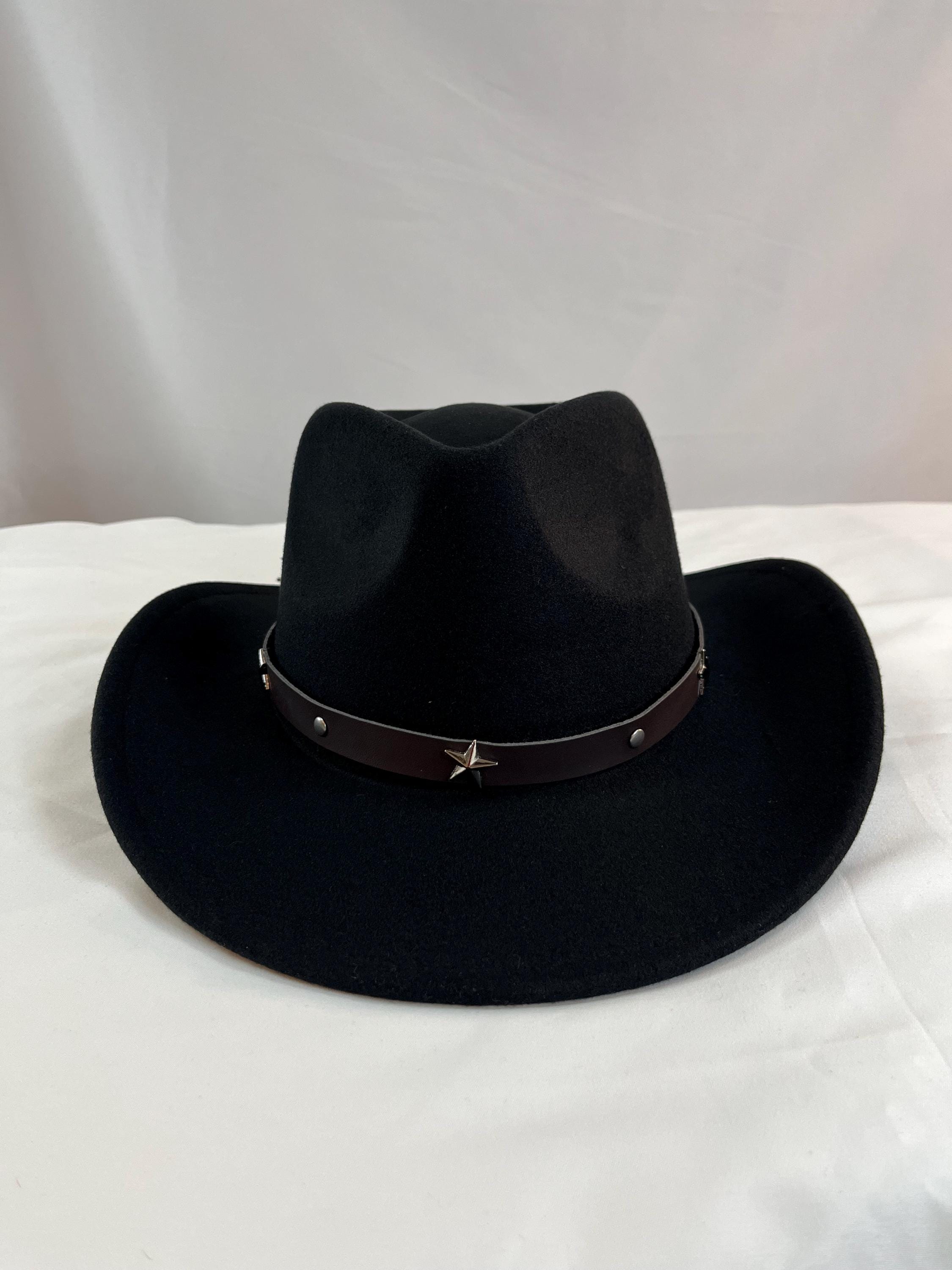 Women\'s Cow Print Western Cowboy Hat with Metal Star Hatband Cowprint Hat Band ? – GenzCreations main image 2
