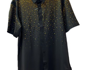 men's rhinestone dress shirts Amazon.com: WDIRARA Men's Rhinestone Plaid Button Down Shirt Short Sleeve Collar Neck Summer Shirts Black Small : Clothing, Shoes & Jewelry