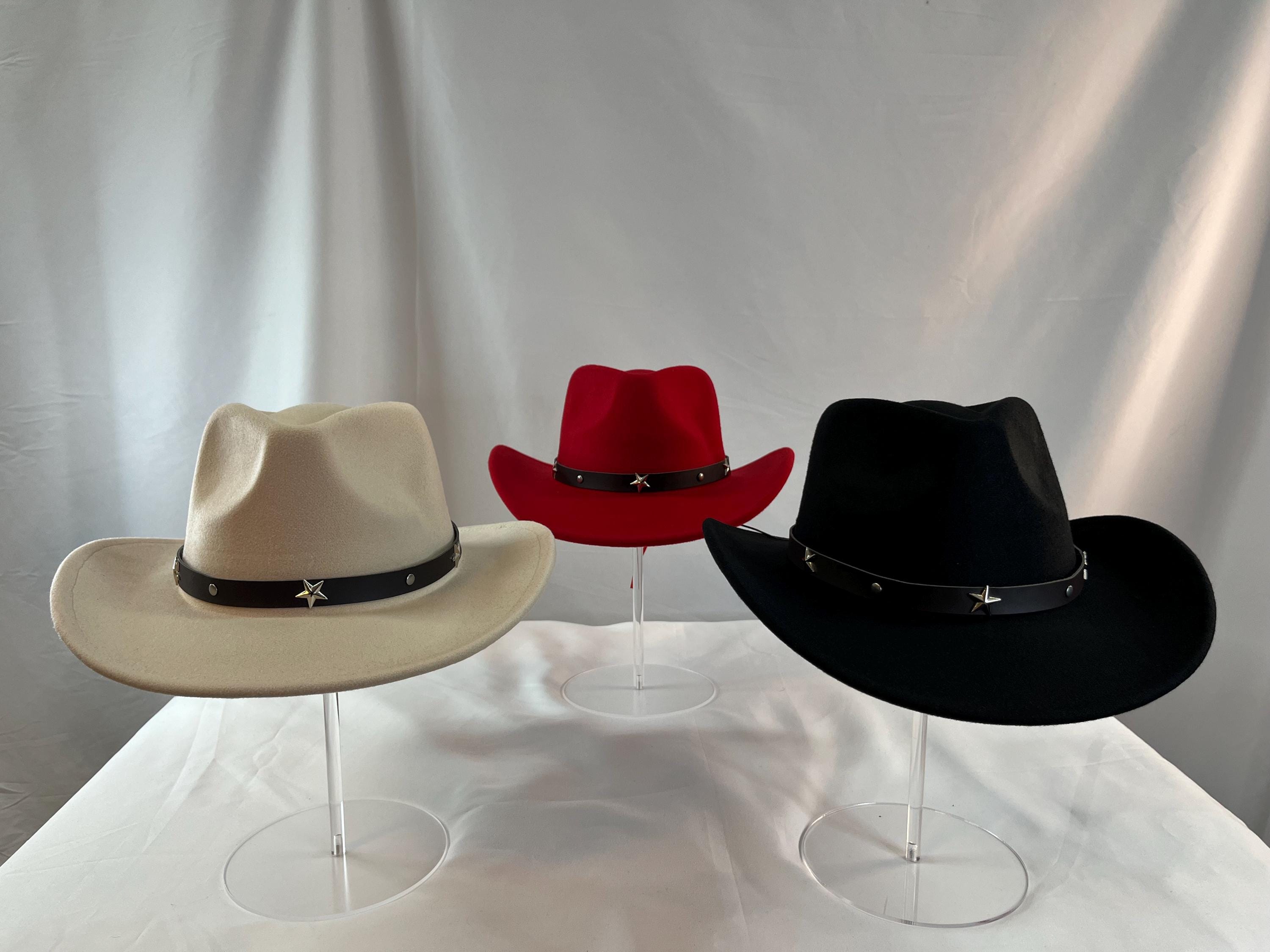 Women\'s Cow Print Western Cowboy Hat with Metal Star Hatband QZUnique Cow Print Cowboy Hat - Women Men Cowgirl Hat with  main image 2