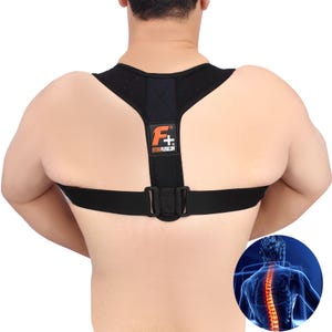 F+ New Posture Corrector Belt | Upper Back Brace for Clavicle Support | Back Straightener and Providing Pain Relief from Back & Shoulder