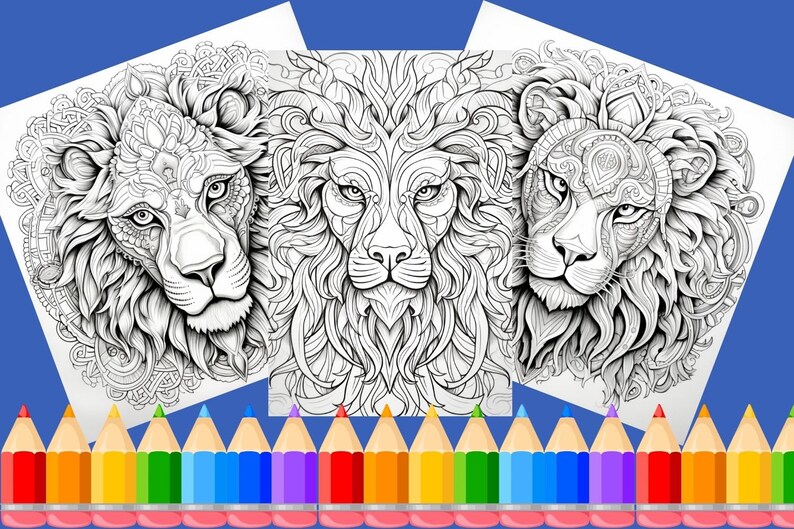 Color It Mandala Animal Coloring Pages |safari, Marine, Mythical| 50 Digital ...