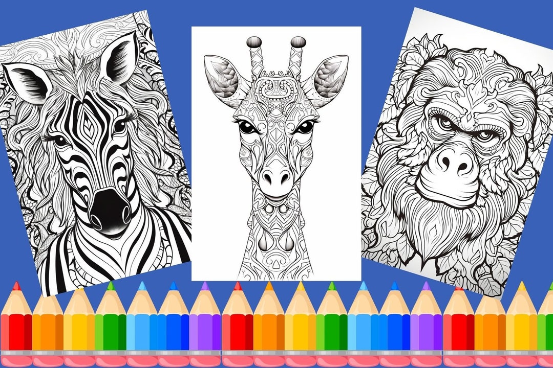 Color It Mandala Animal Coloring Pages |safari, Marine, Mythical| 50 Digital ...