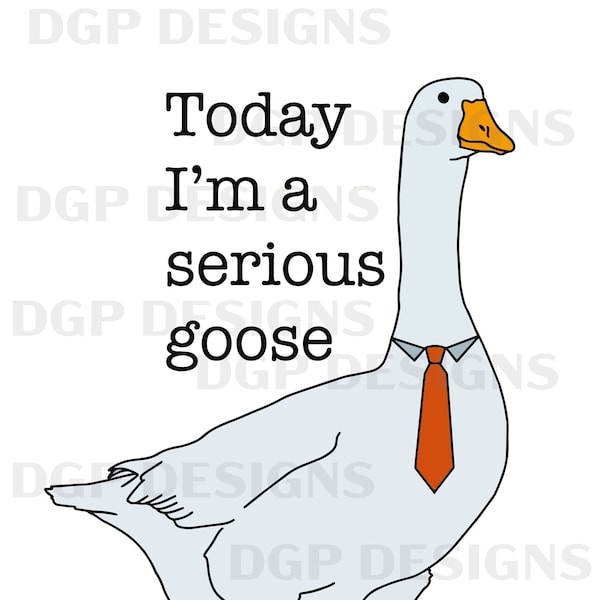 Serious Goose, Funny PNG