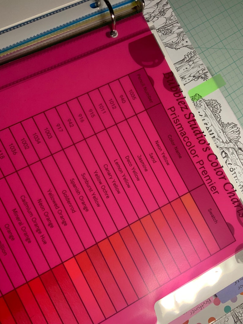 Prismacolor Premier Swatch Chart Etsy