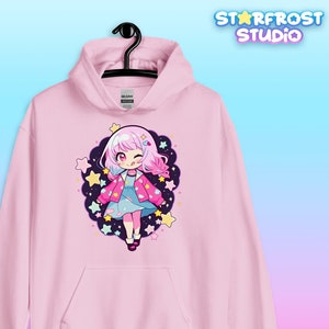 Project Sekai Hoodie Emu Otori Cute Stars Kawaii Chibi Colorful Stage | Wonderlands x Showtime | Unisex Hoodie