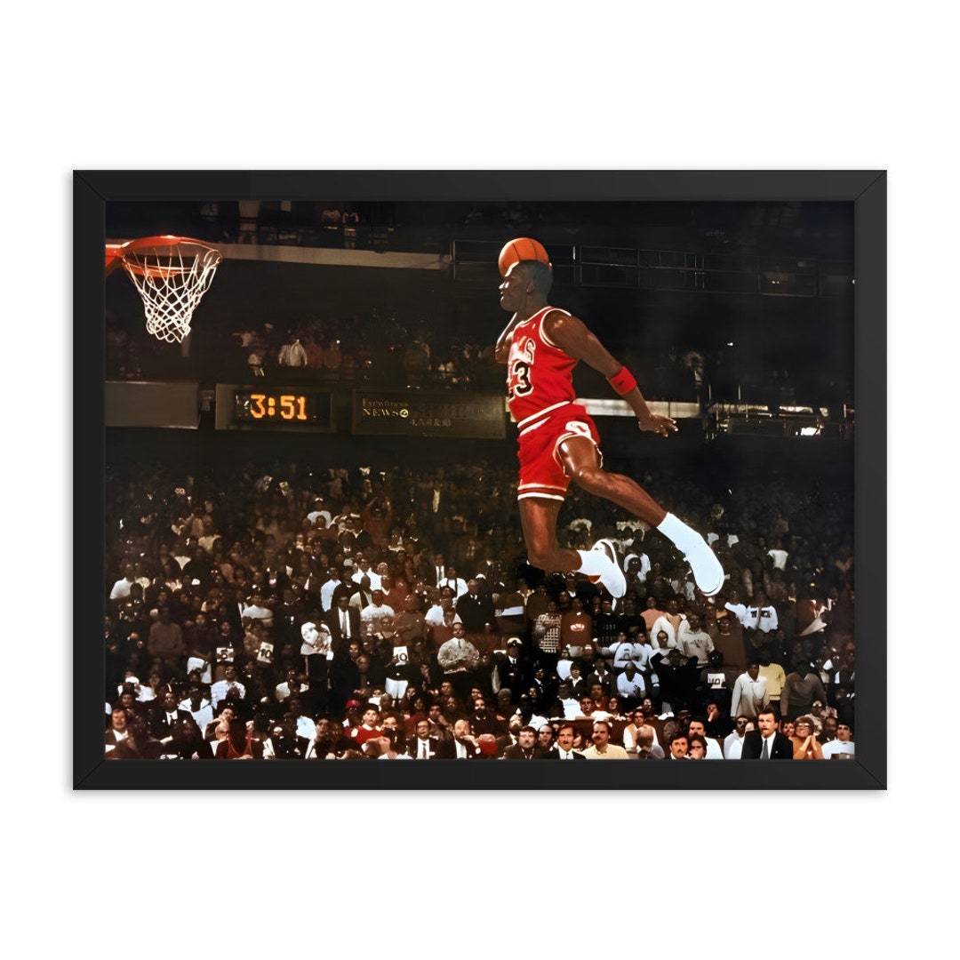 michael jordan slam dunk poster