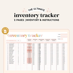 Inventory Tracker | Inventory Spreadsheet | Product Inventory | Inventory Google Sheets | Inventory Management | Business Management Sheet