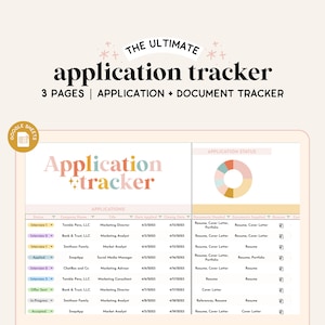 Job Application Tracker Spreadsheet | Google Sheets | Job Tracker | Application Tracker | Job Search | Interview Tracker | Job Planner