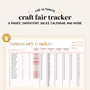 Craft Fair Tracker | Craft Vendor Spreadsheet | Craft Market Kit | Craft Fair Planner | Craft Show Checklist | Inventory Google Sheets