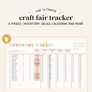 Craft Fair Tracker | Craft Vendor Spreadsheet | Craft Market Kit | Craft Fair Planner | Craft Show Checklist | Inventory Google Sheets