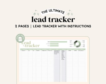 Lead Tracker Spreadsheet | Google Sheets | Client Sales Tracker | Lead Generation Tracker | College Spreadsheet | Sales Lead Spreadsheet |