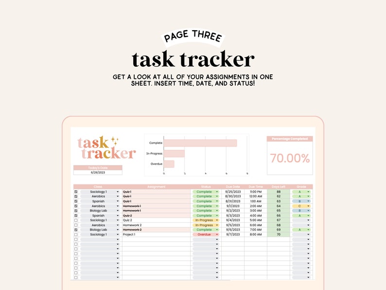 2026-2027 Academic Planner Spreadsheet | Google Sheets | Assignment ...
