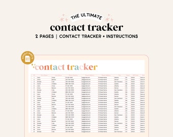 Modelo de lista de contatos | Lista de catálogo de endereços | Informações de contato | Lista de clientes | Rastreador de clientes | Planilhas Google | Folha de informações de contato