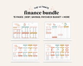 All-in-One Finance Spreadsheet | Savings Tracker | Debt Tracker | Budget Tracker | Paycheck Budget | Monthly Budget | Google Sheets | CF