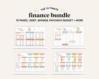 All-in-One Finance Spreadsheet | Savings Tracker | Debt Tracker | Budget Tracker | Paycheck Budget | Monthly Budget | Google Sheets | CF