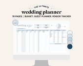 Wedding Spreadsheet ALL IN ONE - Google Sheets, Wedding Guest List, Wedding Planner, Wedding Budget, Wedding Checklist, Digital Planner