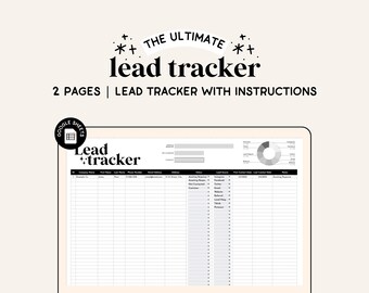 Lead Tracker Spreadsheet | Google Sheets | Client Sales Tracker | Lead Generation Tracker | College Spreadsheet | Sales Lead Spreadsheet |