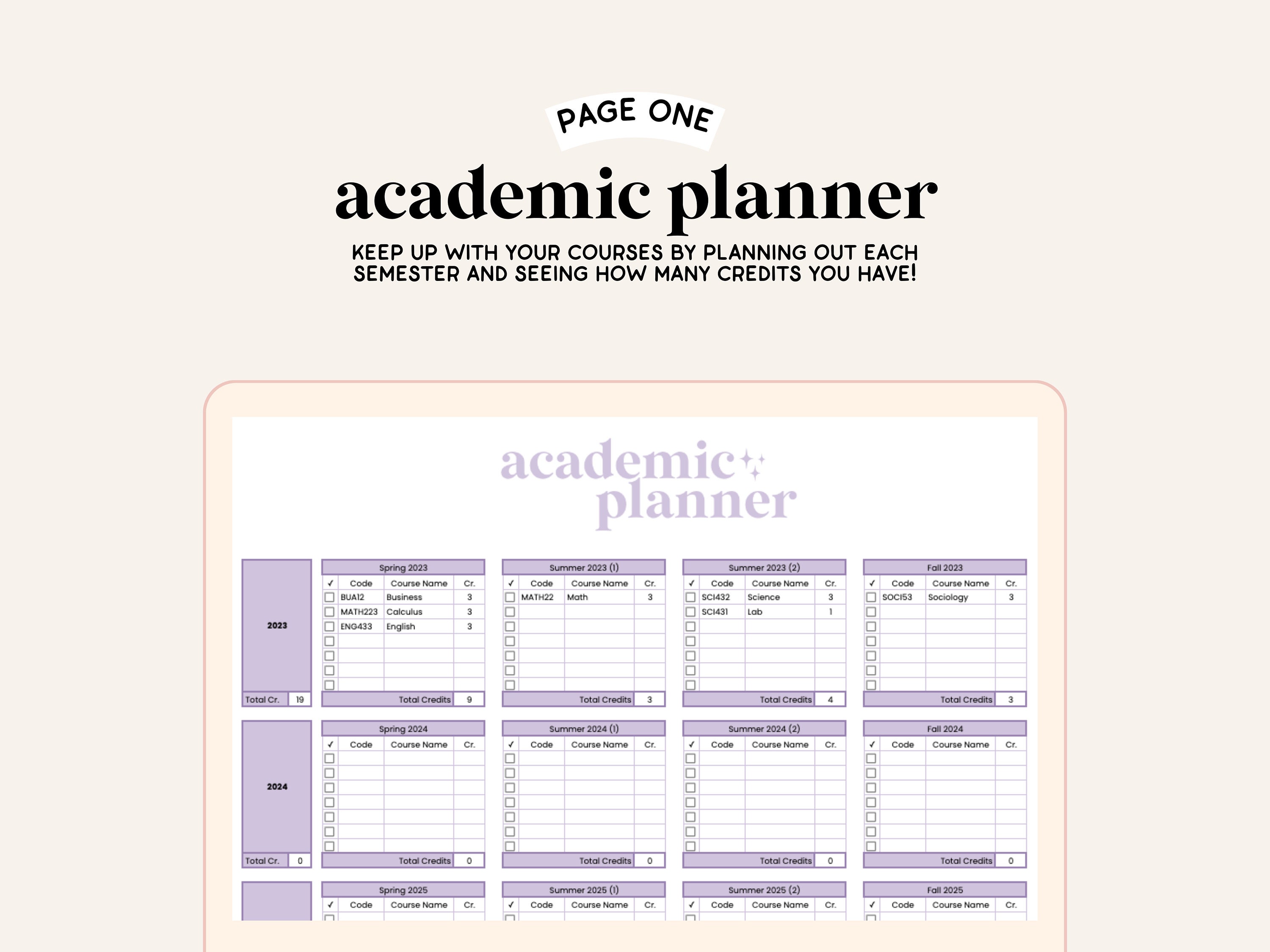 Plan your academic year with this spreadsheet.