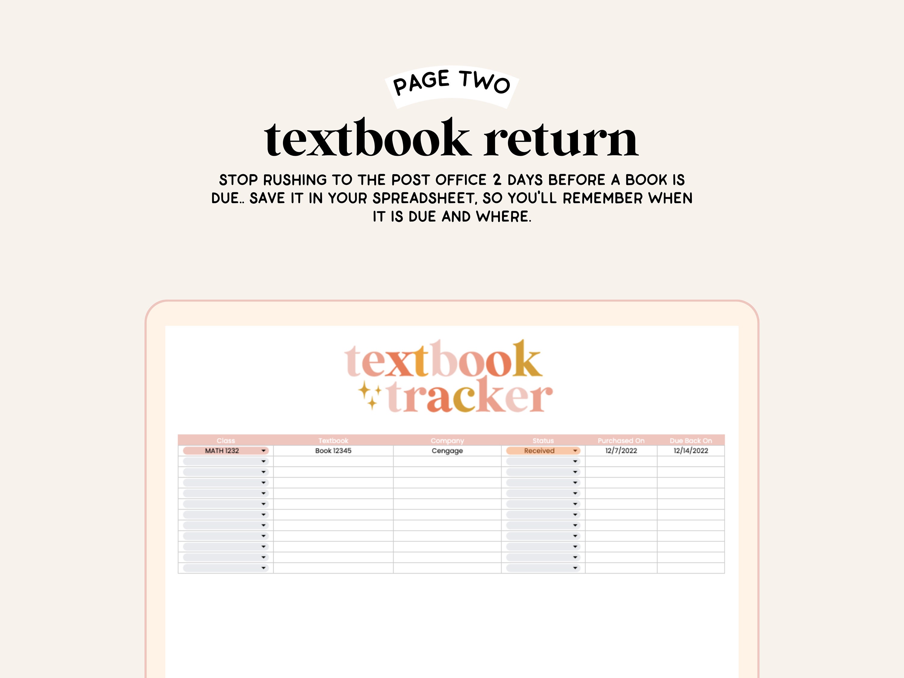 Assignment Tracker | School Spreadsheet | Google Sheets | Book Tracker ...