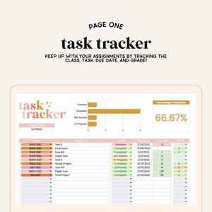 Basic Assignment Tracker Spreadsheet Assignment Tracker | School Spreadsheet | Google Sheets | Book Tracker ...