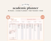 2025-2026 Academic Planner Spreadsheet | Google Sheets | Assignment Tracker | Course Planner | Task Spreadsheet | College Spreadsheet