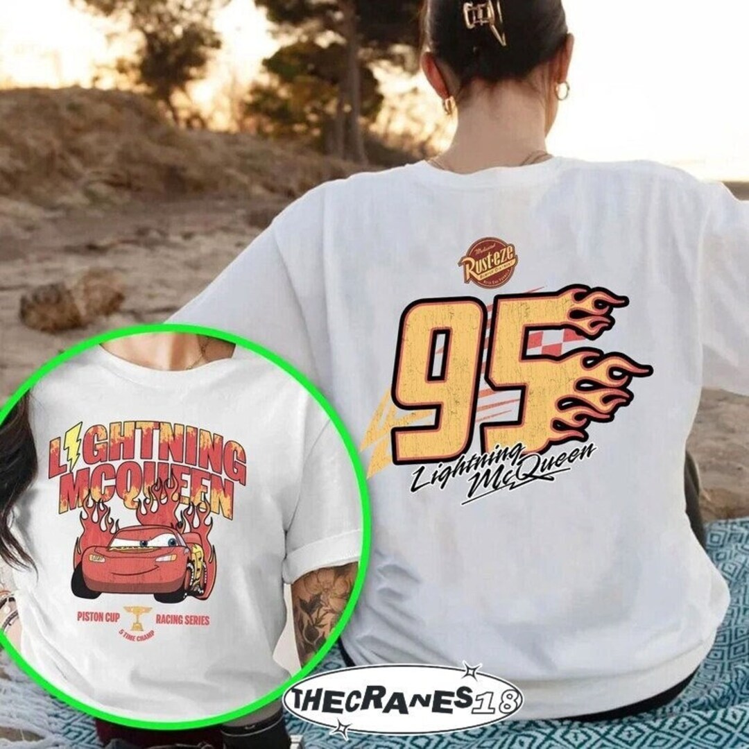 Lighting Mcqueen Shirt Cars Movie Shirt Disney Cars Comfort Etsy
