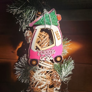 Cozy Coupe Car, Cozy Coupe Truck Ornament, Baby Keepsake, Resin Art, First Christmas, Baby Gift, Gift for Mom, Christmas Gift, Baby