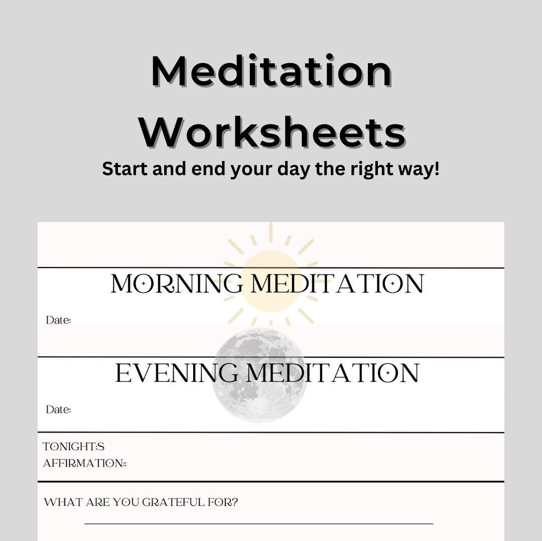 Gratitude and Meditation Prompt for Morning and Evening - Etsy